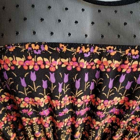 Anthropologie Maeve Floral Swiss Dot Dress Size S - Picture 3 of 8